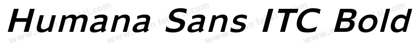 Humana Sans ITC Bold Italic字体转换